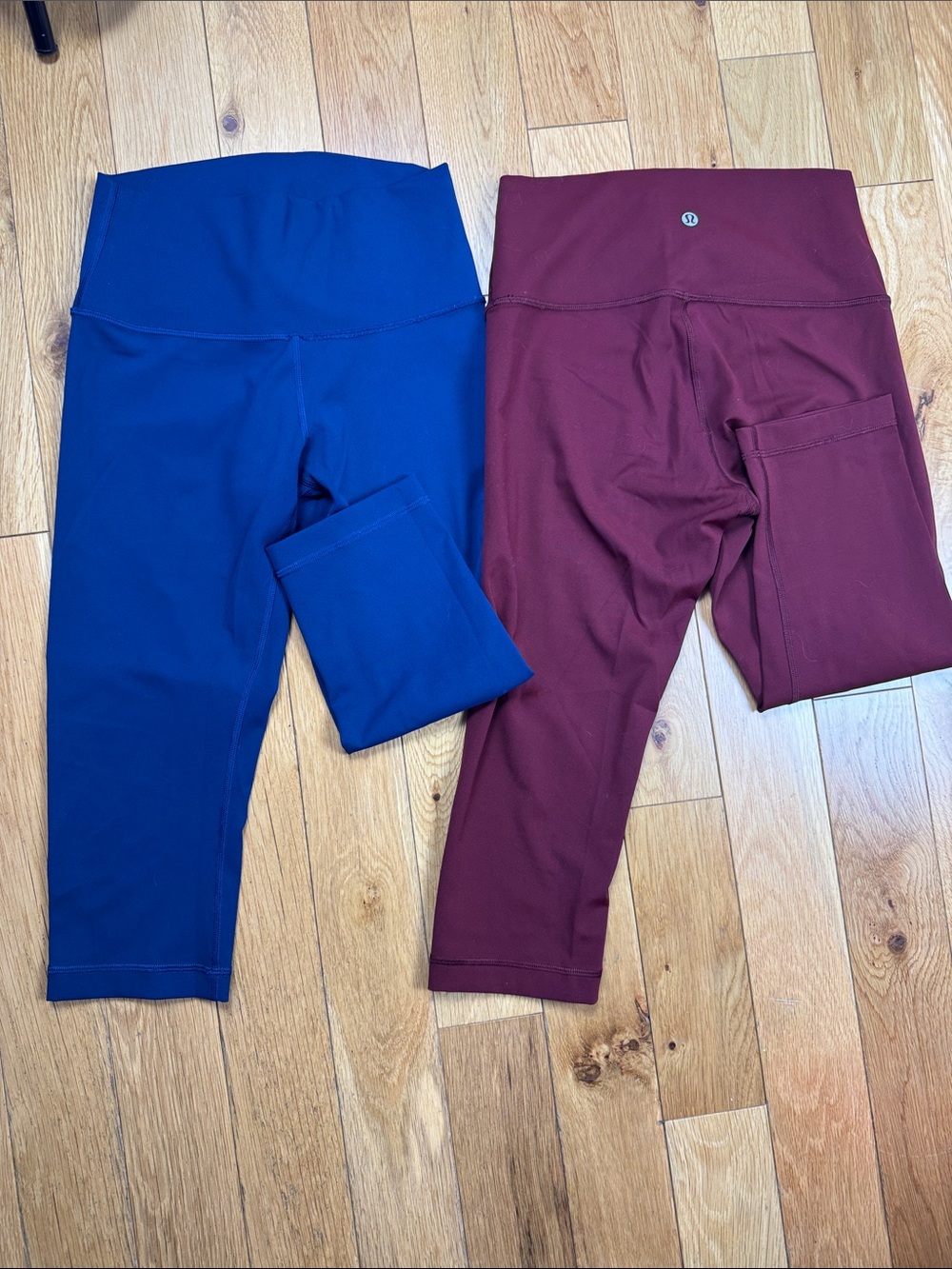Lululemon Capri Leggings — Navy & Burgundy